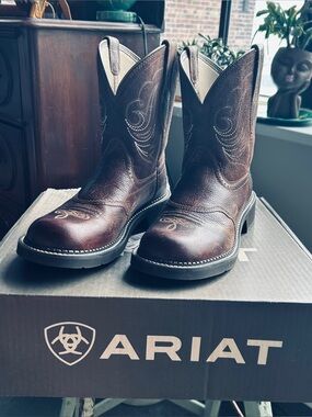 Ariat Women's Brown Western Leather Cowboy Boots